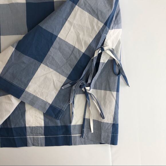 LOFT Ann Taylor Blue Check Plaid Side Tie Tank - Picture 6 of 7